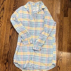 Frank & Eileen Pastel Plaid linen Mary Shirt